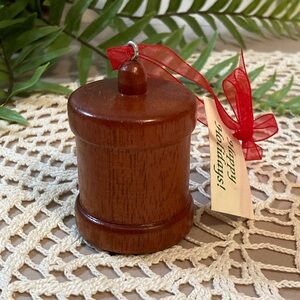 Handcrafted Mahogany Christmas Ornament Made In Kentucky